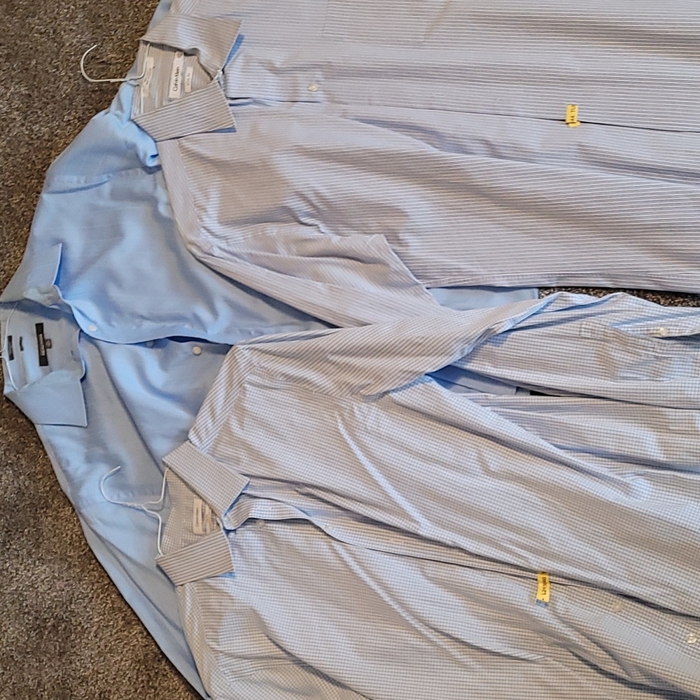 3 blue dress shirt bundle